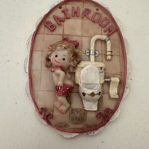 Cute Bathroom Wall Plaque